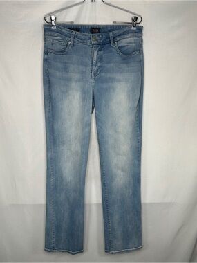 NYDJ Marilyn Light Wash Straight-Leg Jeans Lift X Tuck Sz 12